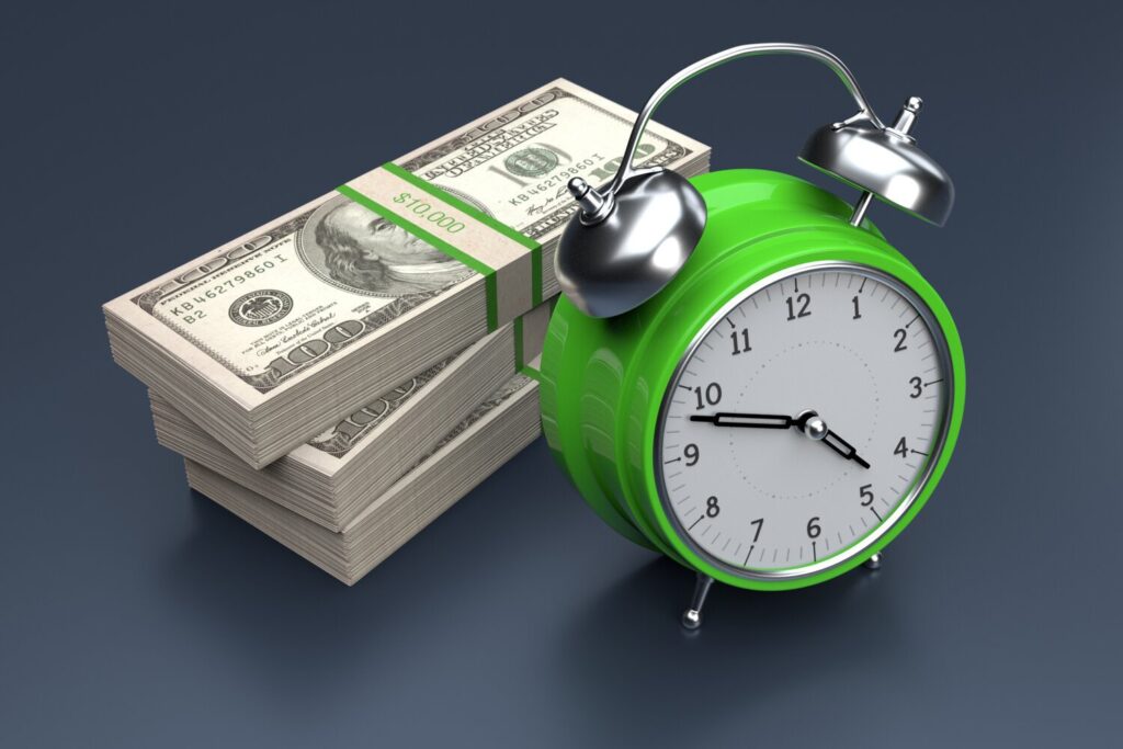 Save time and money with Georgia Painters Pro - image of a clock and dollar bills.